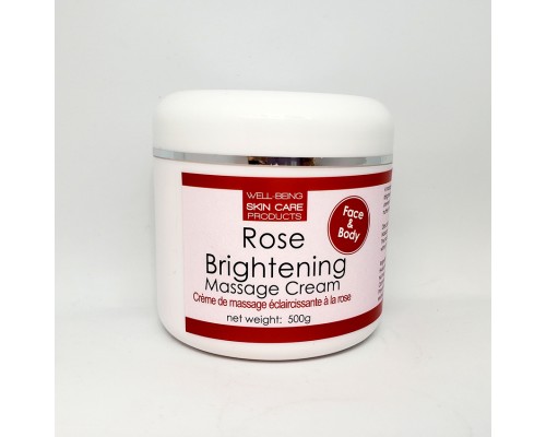 Crème de massage éclaircissante à la rose